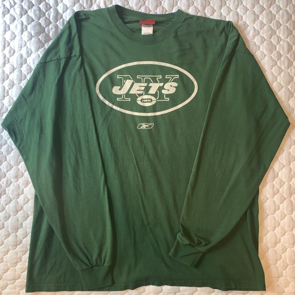 Used Men's Green New York Jets Long Sleeve T-shirt